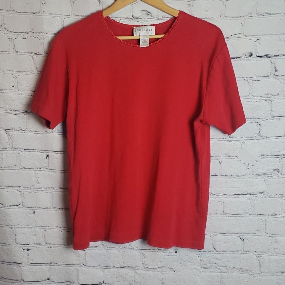 Vintage Sport Savy Red Top‎